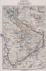 SNOWDON SHOWING PATHS TO SUMMIT. Llanberis. WARD LOCK 1935 old vintage map