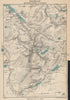 SNOWDON SHOWING PATHS TO SUMMIT. Llanberis. WARD LOCK 1948 old vintage map