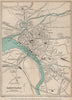 BARNSTAPLE vintage town/city plan. Devon. WARD LOCK 1946 old vintage map chart