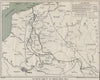 WESTERN FRONT Battle lines 1914-18. Armistice line. Somme. WARD LOCK 1926 map
