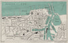 OSTEND vintage town/city plan. Belgium. WARD LOCK 1926 old vintage map chart
