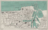 OSTEND vintage town/city plan. Belgium. WARD LOCK 1926 old vintage map chart