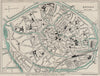 BRUGES vintage town/city plan. Belgium. WARD LOCK 1926 old vintage map chart