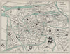 GHENT vintage town/city plan. Belgium. WARD LOCK 1926 old vintage map chart