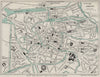 GHENT vintage town/city plan. Belgium. WARD LOCK 1926 old vintage map chart