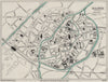MALINES MECHELEN vintage town/city plan. Belgium. WARD LOCK 1926 old map