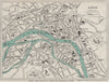 LIÈGE vintage town/city plan. Belgium. WARD LOCK 1926 old vintage map chart