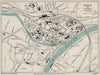 NAMUR NAMEN NAMEUR vintage town/city plan. Belgium. WARD LOCK 1926 old map
