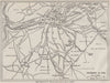 ENVIRONS OF SPA vintage town/city plan. Belgium. WARD LOCK 1926 old map