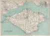ISLE OF WIGHT showing complete railway network. Cowes Ryde. WARD LOCK 1917 map