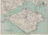 ISLE OF WIGHT showing complete railway network. Cowes Ryde. WARD LOCK 1923 map