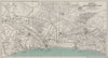 CENTRAL BOURNEMOUTH vintage town/city plan. Dorset. WARD LOCK 1936 old map