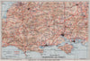 TOURING MAP OF HAMPSHIRE & DORSET. Wiltshire Somerset. WARD LOCK 1936 old