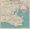 SOUTH-EAST DORSET. Isle of Purbeck Poole Harbour Wareham Bournemouth 1936 map