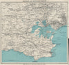 SOUTH-EAST DORSET. Isle of Purbeck Poole Harbour Wareham Bournemouth 1933 map