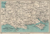 TOURING MAP OF HAMPSHIRE & DORSET. Wiltshire Somerset. WARD LOCK 1946 old