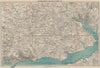 THE NEW FOREST & environs. Bournemouth Ringwood Southampton. WARD LOCK 1946 map