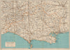 DORSETSHIRE county map. WARD LOCK 1952 old vintage plan chart