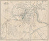 BUXTON vintage town/city plan. Derbyshire. WARD LOCK 1936 old vintage map