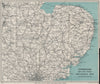 CAMBRIDGE AND EAST ANGLIA MOTORISTS' MAP. Cambridgeshire. WARD LOCK 1928