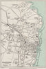 BROADSTAIRS vintage town/city plan. Kent. WARD LOCK 1954 old vintage map chart