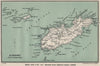 ALDERNEY. Channel Islands. St Anne. WARD LOCK 1921 old antique map plan chart