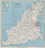 GUERNSEY inset Herm & Jethou. St Peter Port. Channel Islands. WARD LOCK 1954 map