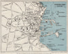 ST PETER PORT vintage town plan. Guernsey Channel Islands. WARD LOCK 1954 map