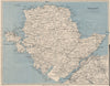 ANGLESEY. Menai Strait Holyhead Bangor Beaumaris Caernarvon. WARD LOCK 1937 map