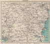 DARTMOOR. Chagford Moretonhampstead Exeter Plymouth Torquay Dartmouth 1952 map
