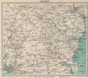 DARTMOOR. Chagford Moretonhampstead Exeter Plymouth Torquay Dartmouth 1952 map