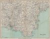 SOUTH DEVON. Dartmoor South Hams Torquay Tamar Valley Plymouth Exeter 1924 map