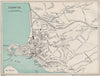 EXMOUTH vintage town/city plan. Devon. WARD LOCK 1924 old antique map chart
