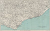 EAST SUSSEX COAST. Hastings Eastbourne Rye Bexhill Beachy Head 1929 old map