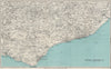 EAST SUSSEX COAST. Hastings Eastbourne Rye Bexhill Beachy Head 1933 old map