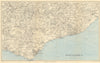 EAST SUSSEX COAST. Hastings Eastbourne Rye Bexhill Beachy Head 1947 old map