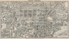 CENTRAL EDINBURGH vintage town/city plan. Scotland. WARD LOCK 1934 old map