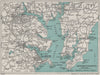 FALMOUTH environs. Carrick Roads Penryn St Mawes. Cornwall. WARD LOCK 1935 map