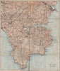 THE LIZARD topo map. Helston Falmouth Helford River Cornwall. WARD LOCK 1935