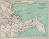 FALMOUTH vintage town/city plan. Cornwall. WARD LOCK 1937 old vintage map