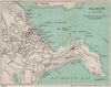 FALMOUTH vintage town/city plan. Cornwall. WARD LOCK 1937 old vintage map