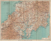 MID-CORNWALL. Carrick Roads Truro Newquay Redruth Falmouth St Austell 1937 map