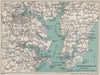 FALMOUTH environs. Carrick Roads Penryn St Mawes. Cornwall. WARD LOCK 1937 map