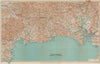 SOUTH CORNWALL COAST/TAMAR Plymouth Fowey Looe Mevagissey St Austell 1937 map
