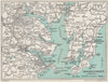 FALMOUTH environs. Carrick Roads Penryn St Mawes. Cornwall. WARD LOCK 1948 map