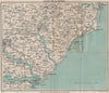 HAVEN PORTS/SOUTH SUFFOLK COAST. Felixstowe Harwich Ipswich Orfordness 1901 map