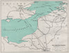 THE ENGLISH CHANNEL. Ferry routes. Ports. WARD LOCK 1938 old vintage map chart