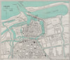 CALAIS vintage town/city plan. Pas-de-Calais. WARD LOCK 1938 old vintage map