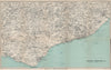 EAST SUSSEX COAST. Hastings Eastbourne Rye Bexhill Beachy Head 1911 old map