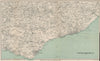 EAST SUSSEX COAST. Hastings Eastbourne Rye Bexhill Beachy Head 1919 old map